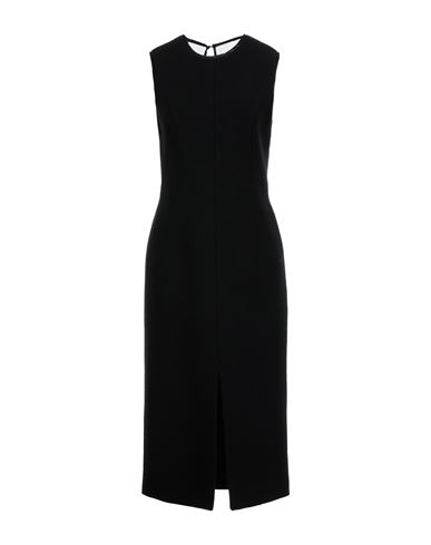 Sly010 Woman Midi Dress Black Size 12 Virgin Wool