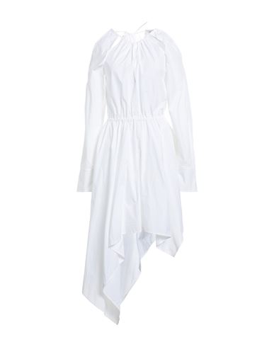 Jw Anderson Woman Long Dress White Size 8 Cotton