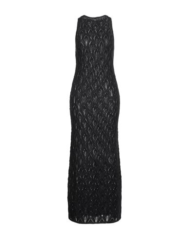 Daniele Fiesoli Woman Maxi Dress Black Size 2 Linen, Organic Cotton