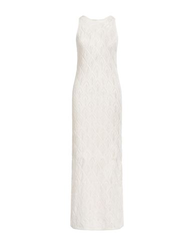 Daniele Fiesoli Woman Maxi Dress Ivory Size 3 Linen, Organic Cotton In White