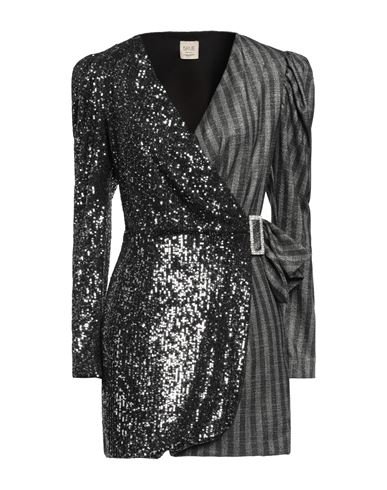 5rue Woman Mini Dress Grey Size Xs Polyester, Viscose, Elastane, Metallic Fiber