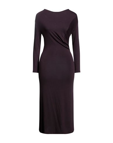 Vince . Woman Midi Dress Dark Purple Size Xs Rayon, Elastane