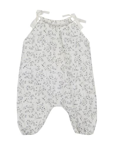 Teddy & Minou Newborn Girl Baby Jumpsuits White Size 3 Cotton