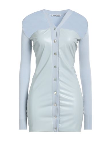Alessandro Vigilante Woman Mini Dress Sky Blue Size S Wool, Polyamide, Elastane