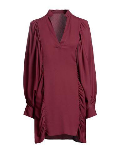 Dondup Woman Mini Dress Deep Purple Size 6 Acetate, Silk