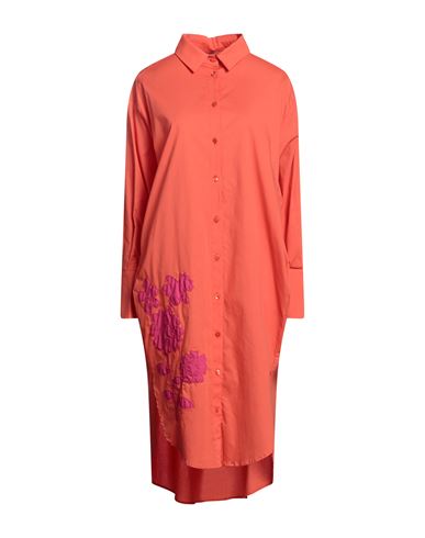 Rose A Pois Rosé A Pois Woman Midi Dress Orange Size 4 Cotton