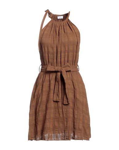 Berna Woman Short Dress Brown Size Onesize Cotton