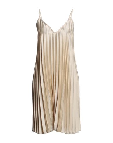 Berna Woman Short Dress Beige Size Onesize Polyester