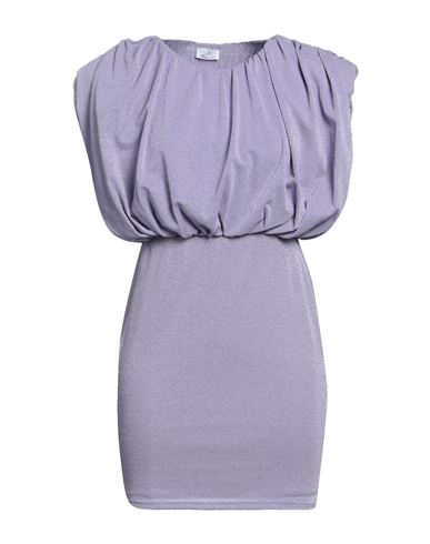 Berna Woman Mini Dress Light Purple Size Onesize Cotton, Polyester, Polyamide, Metallic Fiber, Elast