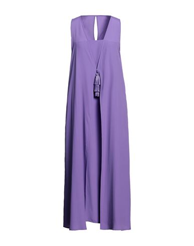 Simona Corsellini Woman Midi Dress Light Purple Size 4 Acetate, Silk