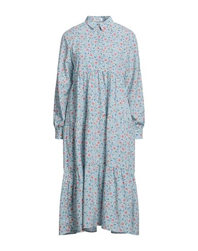 Replay Woman Midi Dress Sky Blue Size S Polyester, Elastane