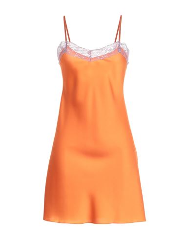 Berna Woman Short Dress Mandarin Size Onesize Polyester In Orange