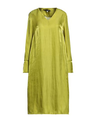 Brian Dales Woman Midi Dress Acid Green Size 12 Polyester