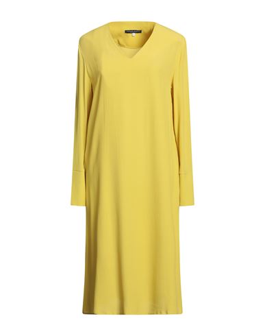 Brian Dales Woman Midi Dress Yellow Size 14 Viscose