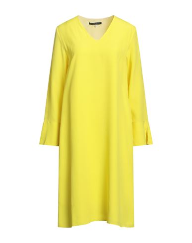 Brian Dales Woman Midi Dress Yellow Size 4 Acetate, Silk
