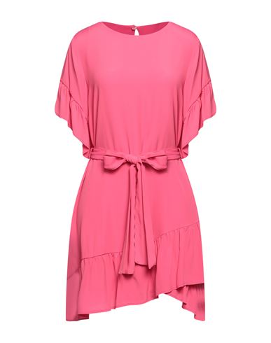 Kaos Woman Short Dress Fuchsia Size 10 Acetate, Silk In Pink