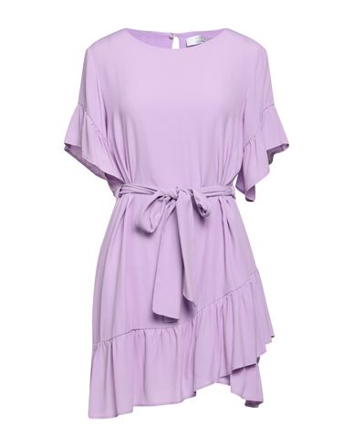 Kaos Woman Mini Dress Light Purple Size 10 Acetate, Silk
