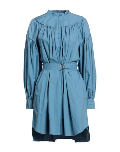 Ulla Johnson Woman Mini Dress Pastel Blue Size 6 Cotton In Blue