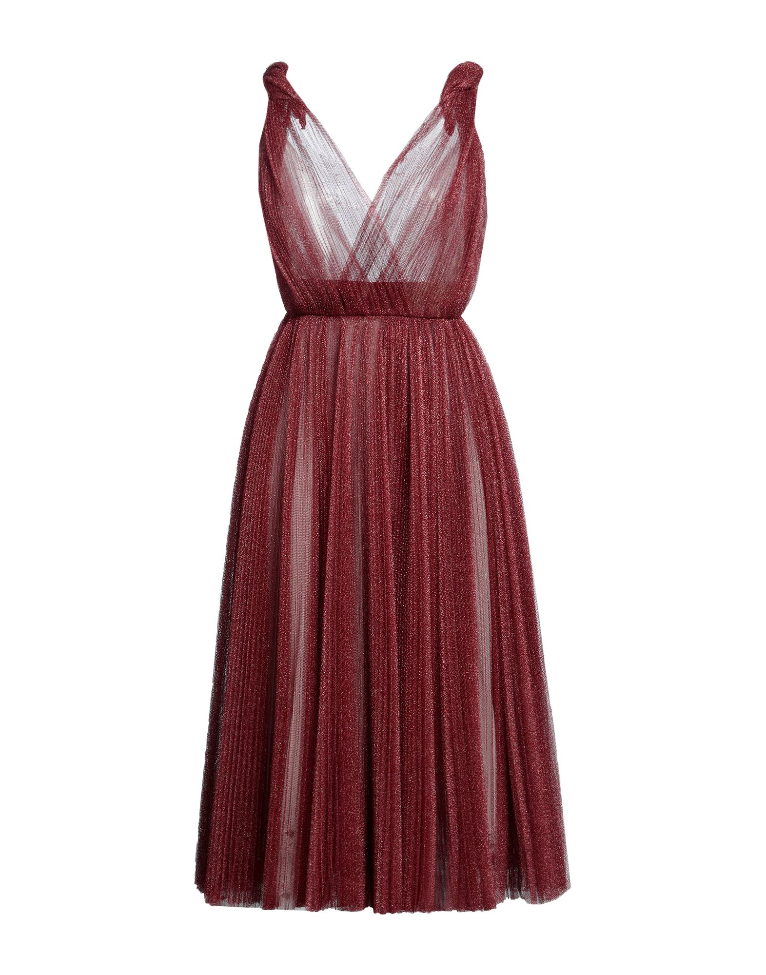 《セール開催中》DOLCE & GABBANA レディース ミディ丈ワンピース ブリック 36 金属化ポリエステル 49% / ナイロン 30% / ポリエステル 21%