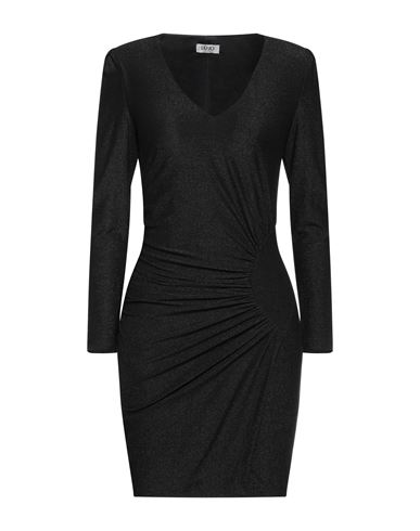 Liu •jo Woman Mini Dress Black Size 10 Viscose, Polyamide, Polyester, Elastane