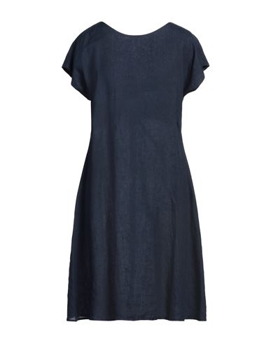 Rossopuro Woman Midi Dress Navy Blue Size Xl Linen