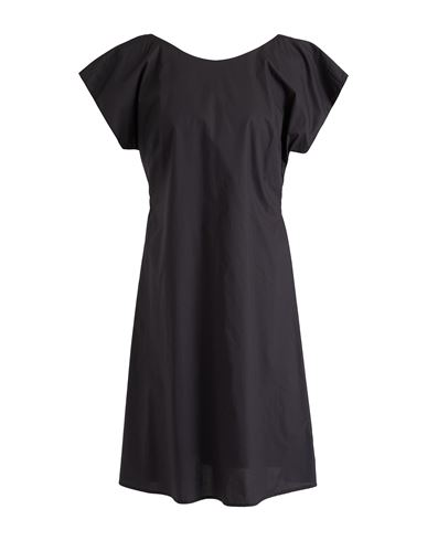 Shop Rossopuro Woman Midi Dress Black Size S Linen