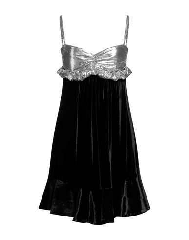 Paco Rabanne Rabanne Woman Mini Dress Black Size 8 Viscose, Polyamide, Elastane, Aluminum