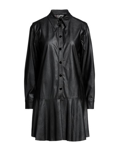 Blanca Vita Woman Mini Dress Black Size 8 Polyurethane, Viscose, Polyester