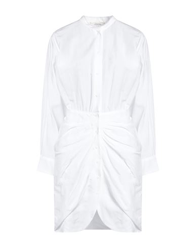 Shop Dorothee Schumacher Woman Midi Dress Ivory Size 3 Lyocell, Linen, Cotton In White