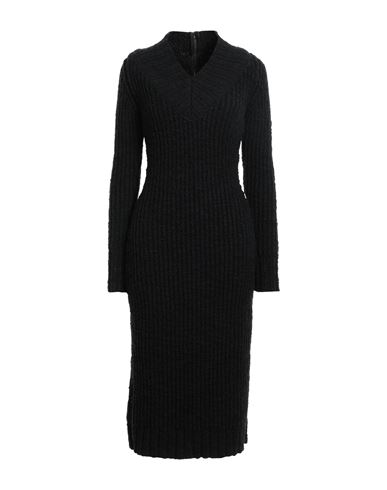 Dolce & Gabbana Woman Midi Dress Black Size 10 Virgin Wool, Polyamide