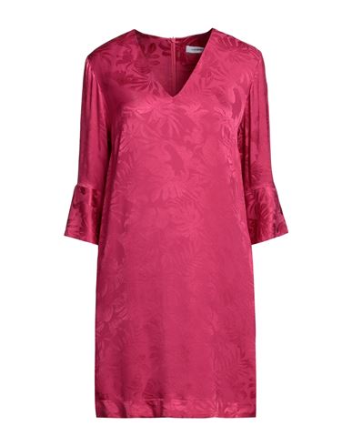 Simona Corsellini Woman Short Dress Fuchsia Size 6 Viscose In Pink