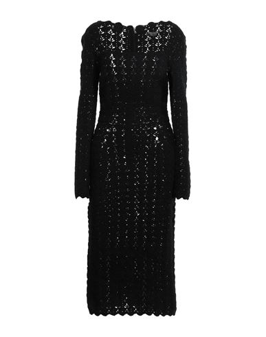Dolce & Gabbana Woman Midi Dress Black Size 6 Virgin Wool, Cashmere