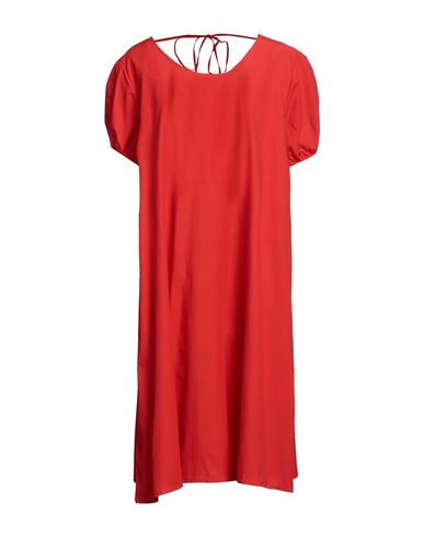 American Vintage Woman Midi Dress Red Size Xs/s Lyocell, Cotton