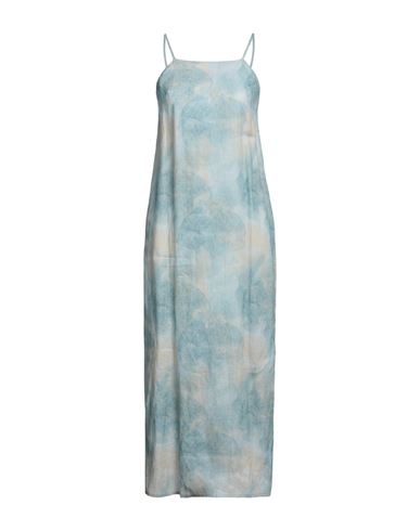 Bomboogie Woman Long Dress Pastel Blue Size 2 Linen