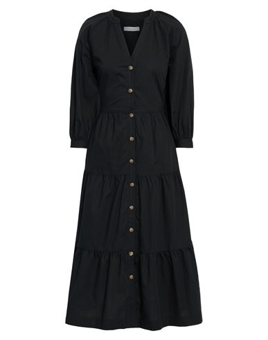 Iris & Ink Woman Midi Dress Black Size 2 Organic Cotton