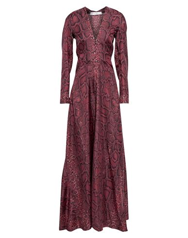 Victoria Beckham Woman Long Dress Burgundy Size 2 Silk In Red