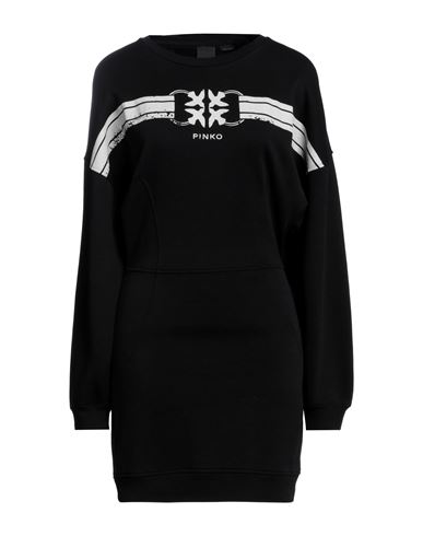 Pinko Woman Mini Dress Black Size L Cotton, Lyocell