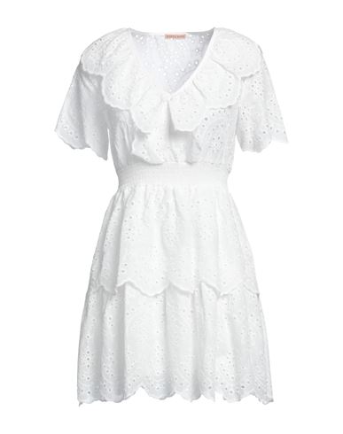 White Wise Woman Short Dress White Size 10 Polyester