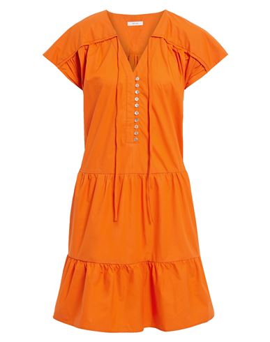 Iris & Ink Woman Mini Dress Orange Size 10 Organic Cotton