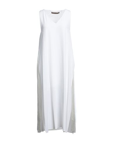 Simona Corsellini Woman Midi Dress White Size 8 Acetate, Silk