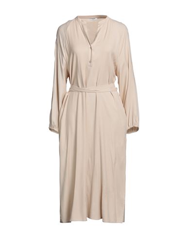 Peserico Woman Midi Dress Beige Size 6 Viscose, Wool, Elastane In Beige