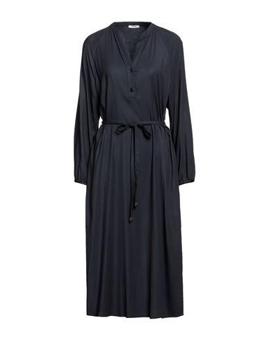 Peserico Woman Midi Dress Midnight Blue Size 6 Viscose, Wool, Elastane