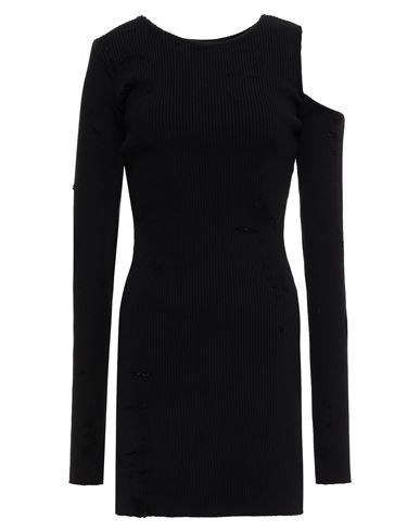 Amiri Woman Mini Dress Black Size 6 Cotton, Cashmere