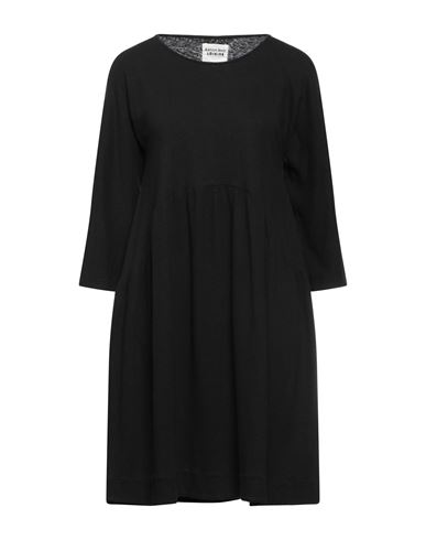 Alessia Santi Woman Mini Dress Black Size 6 Cotton, Linen