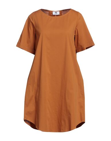 Gai Mattiolo Woman Mini Dress Camel Size 6 Cotton, Elastane In Beige