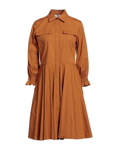 Gai Mattiolo Woman Midi Dress Rust Size 8 Cotton, Elastane In Red