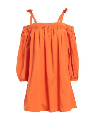 Boutique Moschino Woman Mini Dress Orange Size 6 Cotton, Elastane