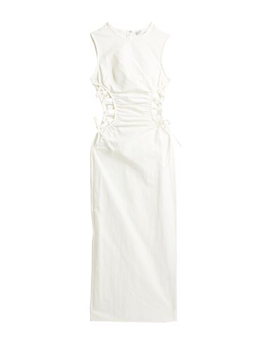 Christopher Esber Woman Midi Dress Ivory Size 2 Nylon, Cotton In White