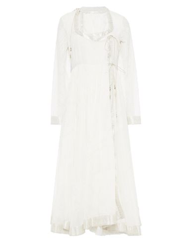 Etro Woman Maxi Dress White Size 12 Cotton, Silk