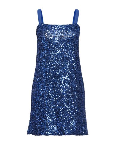 Modern Mo. De. Rn Woman Mini Dress Bright Blue Size 4 Polyester, Elastane